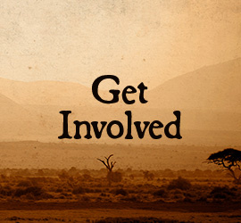 get involved text with african wilderness background